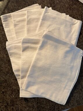 White Cotton Flour Sack Dish Towels Kitchen Towels - 7 Pack